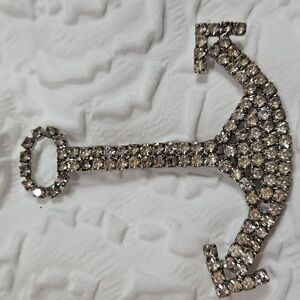 VINTAGE RHINESTONE ANCHOR  3"